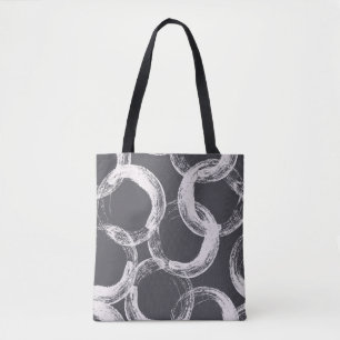 Bolso De Tela Fondo negro sin foco geométrico de círculo