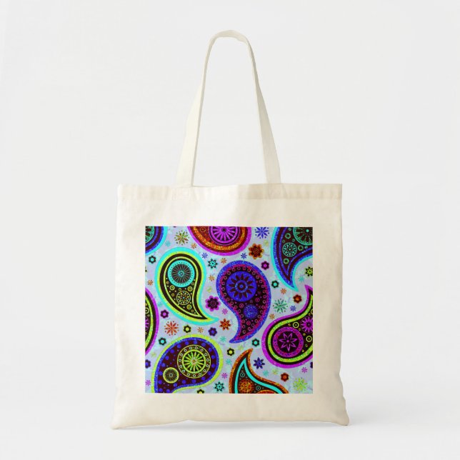 Bolso De Tela Fondo Paisley 2.0-ligero (Frente)