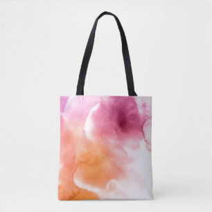 Bolso De Tela Fondo pintado a mano 3 2 de la acuarela abstracta