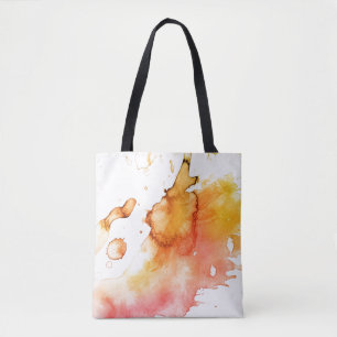 Bolso De Tela Fondo pintado a mano 6 de la acuarela abstracta