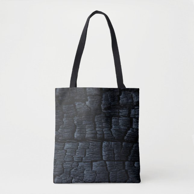 Bolso De Tela Fondo quemado de cenizas de carbón vegetal (Anverso)
