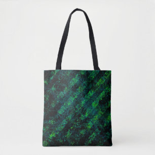 Bolso De Tela Fondo rayado verde negro azul con borroso, gra