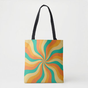 Bolso De Tela Fondo Retro 70 de colores vivos
