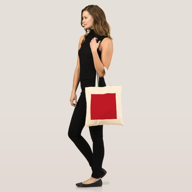 Bolso De Tela Fondo Rojo Oscuro  (Anverso (modelo))