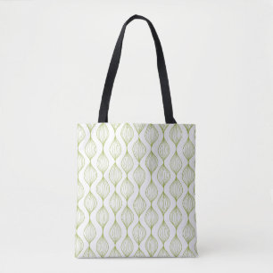 Bolso De Tela Fondo vertical verde del modelo del ogee