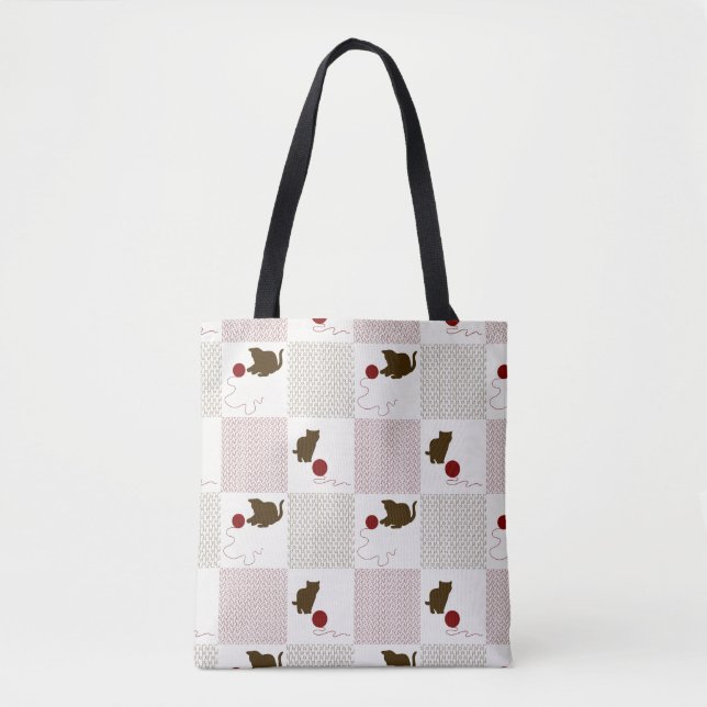 Bolso De Tela Fondos de los gatitos (Anverso)