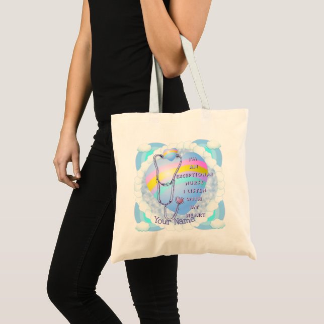 Bolso De Tela Fonendoscopio enfermera excepcional  (Anverso (producto))