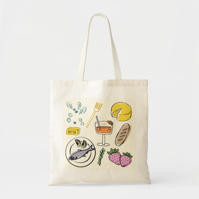 Bolso De Tela Foodie Minimalista (Frente)