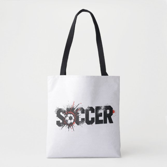 Bolso De Tela Football Is Life – Modern Soccer Typography Design (Anverso)