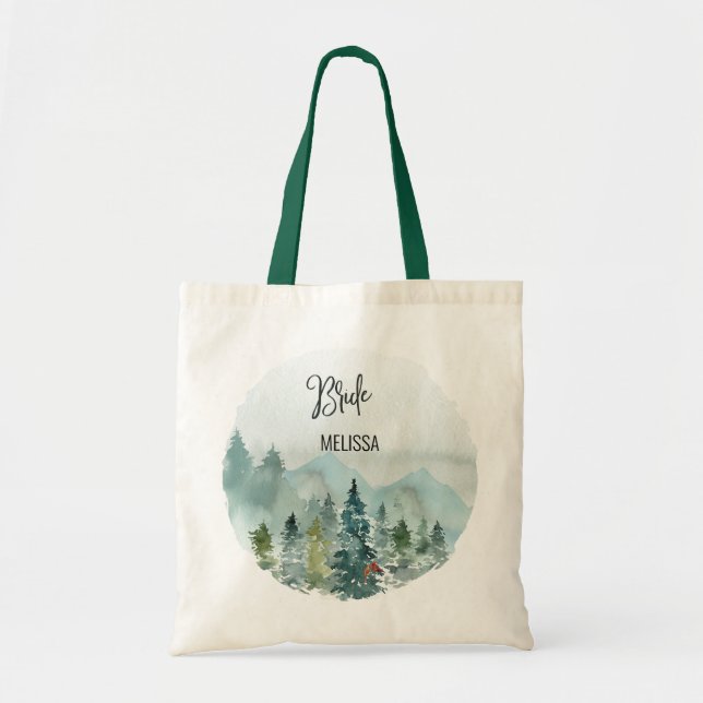 Bolso De Tela Forest Wonder Bride Boda (Frente)