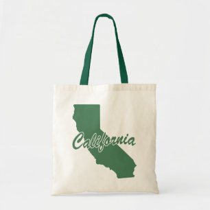Bolso De Tela Forestal Verde Estado De California Forma Tote Bag