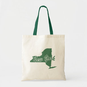 Bolso De Tela Forestal Verde Estado De Nueva York Forma Tote Bag