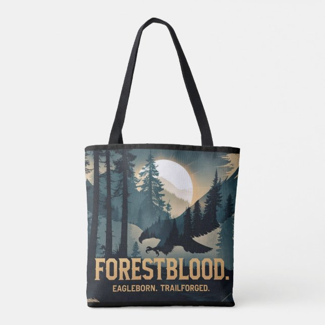 Bolso De Tela Forestblood – Espíritu Salvaje Nacido del Bosque (Reverso)
