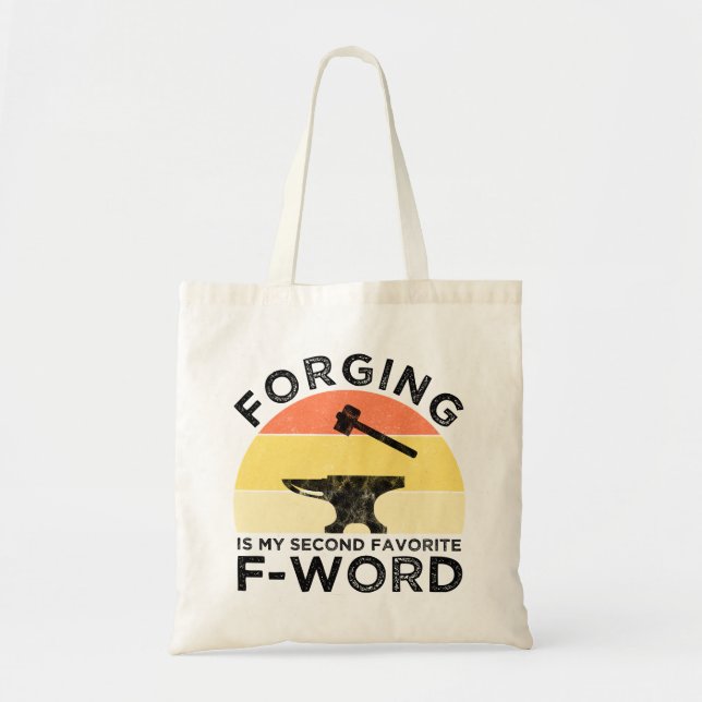 Bolso De Tela Forjar es mi segunda palabra favorita (Frente)