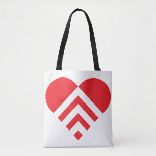 Bolso De Tela Forma cardíaca
