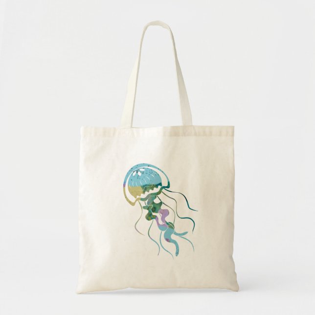 Bolso De Tela Forma colorida de la medusa (Frente)