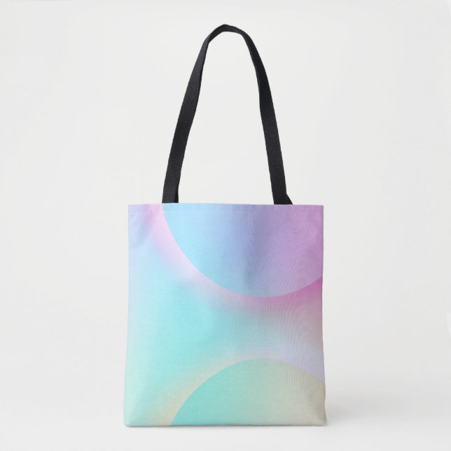 Bolso De Tela Forma de gradiente de arcoiris pasto suave (Anverso)