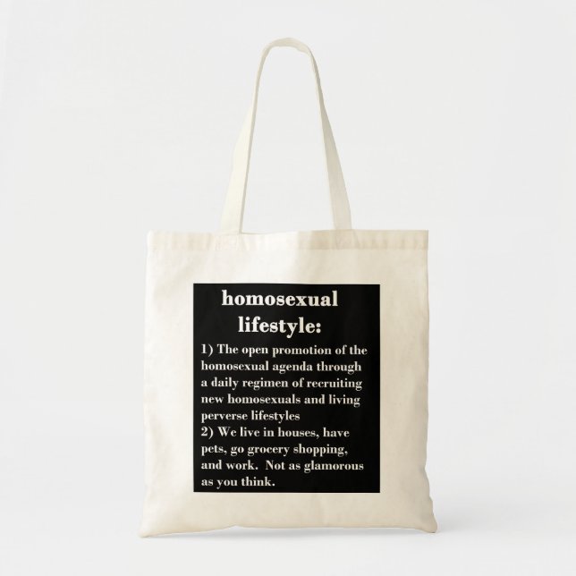 Bolso De Tela Forma de vida homosexual (Frente)
