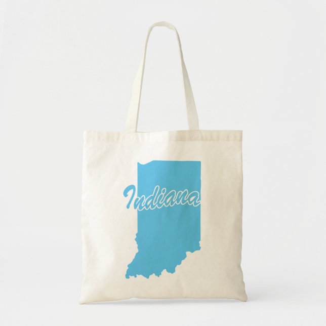 Bolso De Tela Forma Estado De Indiana (Frente)