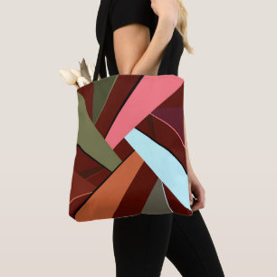 Bolso De Tela Forma geométrica abstracta 7