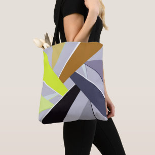Bolso De Tela Forma geométrica abstracta 8