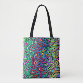 Bolso De Tela formas abstractas multicolores