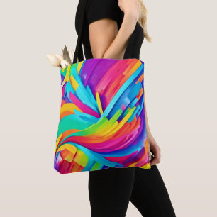 Bolso De Tela Formas abstractas vibrantes