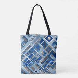 Bolso De Tela Formas azules Boho