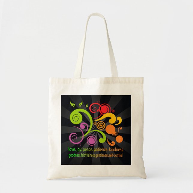 Bolso De Tela Formas coloridas, fruta del alcohol (Frente)