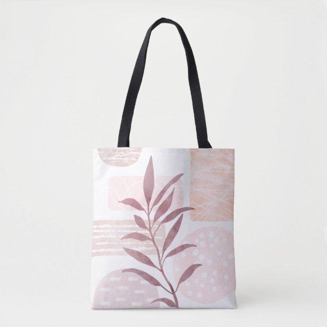 Bolso De Tela Formas de acuarela de cálculo abstracto (Anverso)