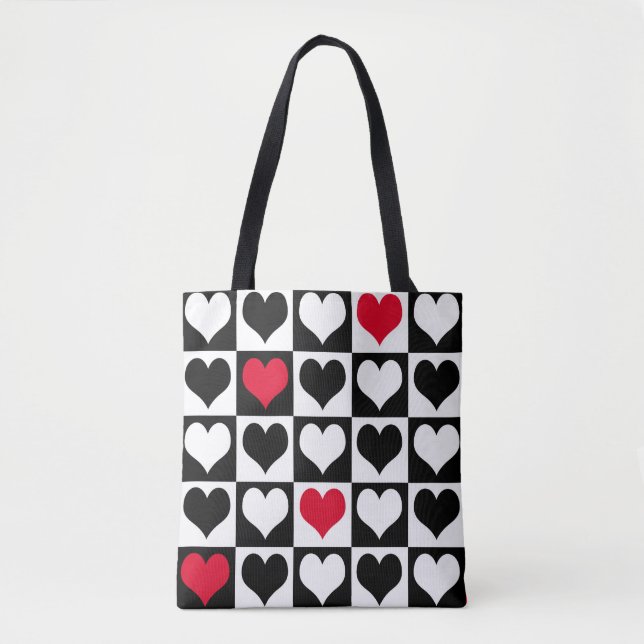 Bolso De Tela Formas de corazón (Anverso)