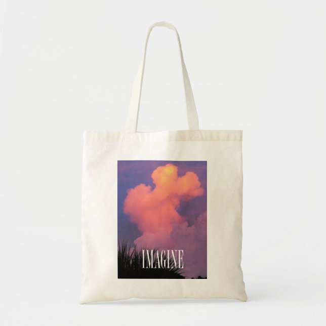Bolso De Tela Formas de nube (Frente)