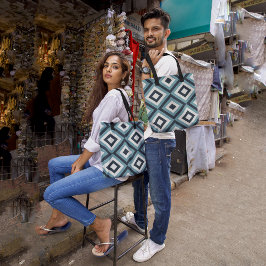 Bolso De Tela Formas diagonales