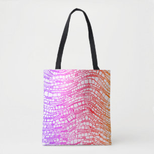 Bolso De Tela Formas geométricas abstractas de pluma y tinta