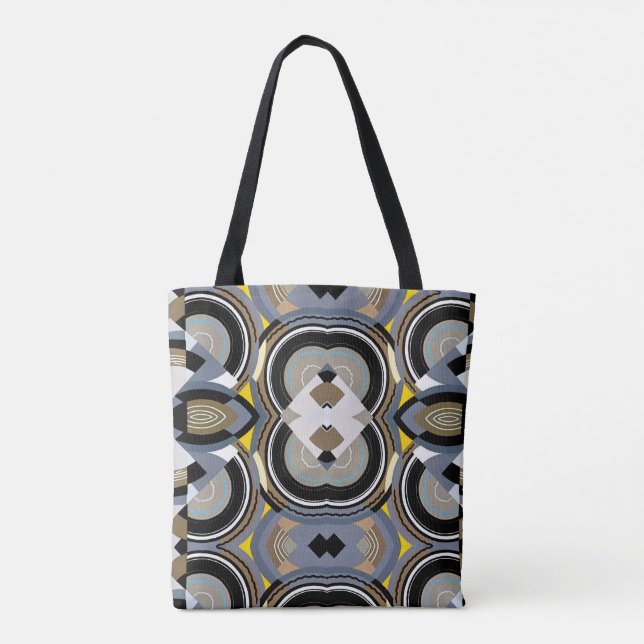 Bolso De Tela Formas geométricas de jazz de pochoir de arte vint (Reverso)