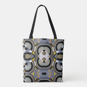 Bolso De Tela Formas geométricas de jazz Pochoir Art Déco vintag