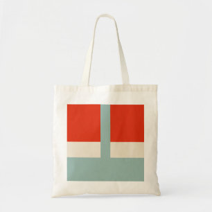 Bolso De Tela Formas geométricas Resumen gris rojo