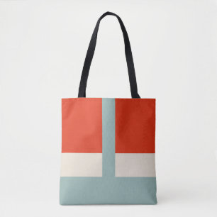 Bolso De Tela Formas geométricas Resumen gris rojo