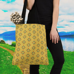 Bolso De Tela Formas para diamantes con puntos de polka en la bo