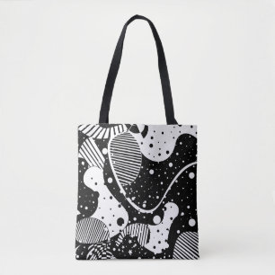 Bolso De Tela Formas Resumen Modernas En Blanco Y Negro