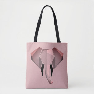 Bolso De Tela Formas simples Geometría Cabeza elefante