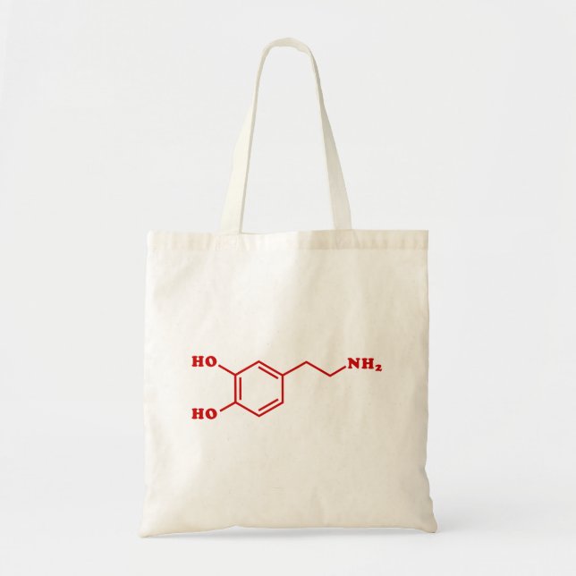 Bolso De Tela Fórmula química molecular de dopamina (Frente)