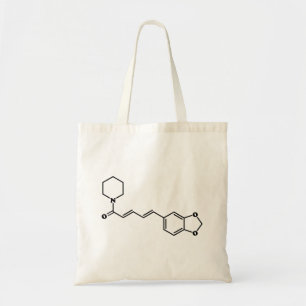 Bolso De Tela Fórmula química molecular de pimienta negra