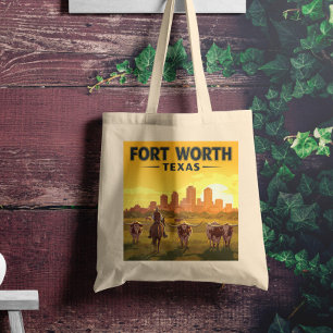 Bolso De Tela Fort Vintage Wort Texas