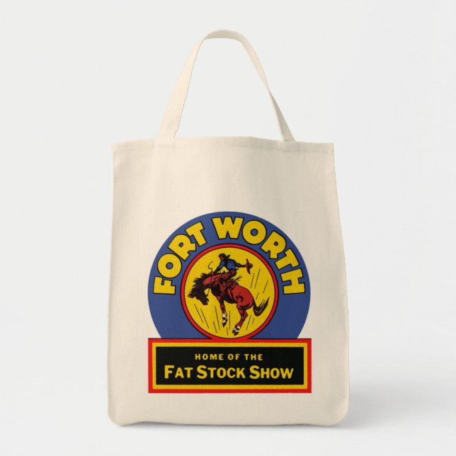 Bolso De Tela Fort Worth Fat Stock Show (Frente)