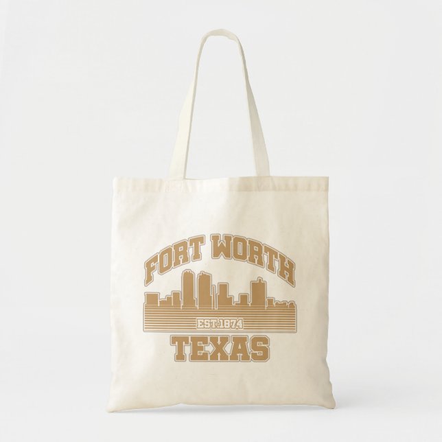 Bolso De Tela Fort Worth, Texas (Frente)