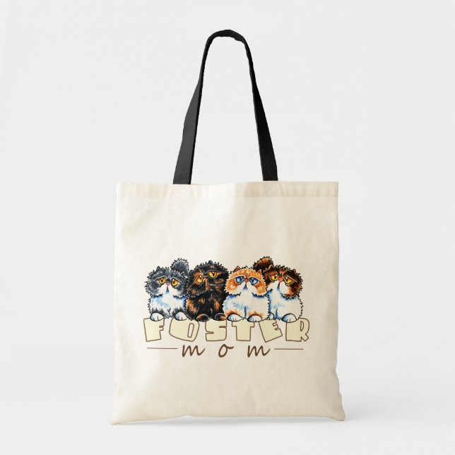 Bolso De Tela Foster Cat Mom (Frente)