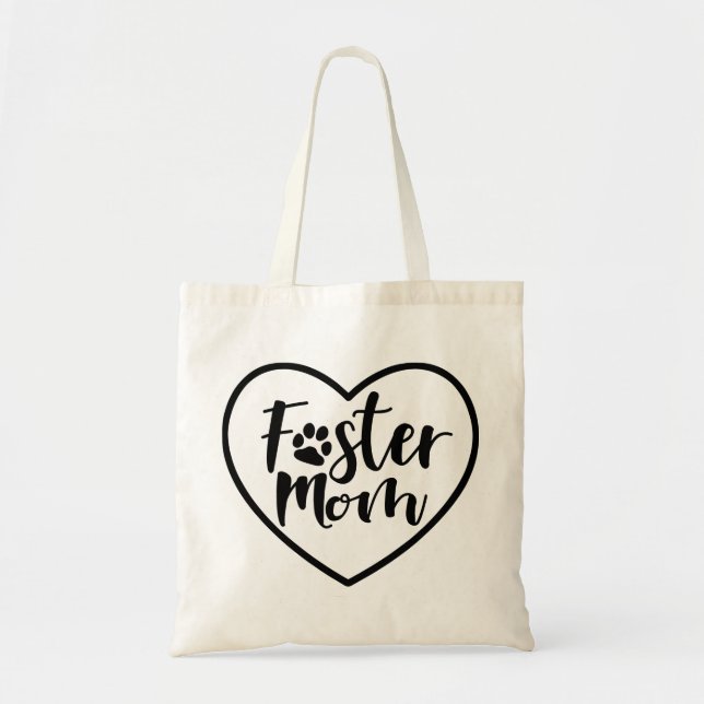 Bolso De Tela Foster Dog Mom Heart (Frente)