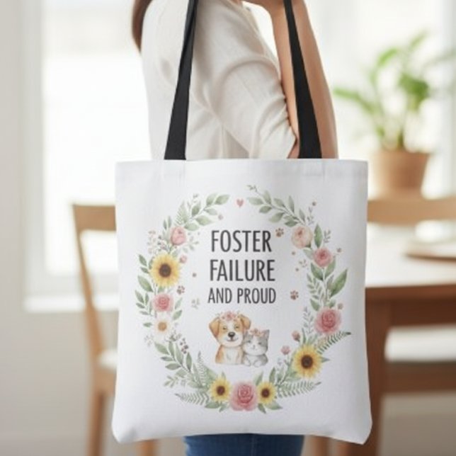 Bolso De Tela Foster Failure Tote Bag - Floral Wreath Pet Design (Pet Foster Failure Tote bag)