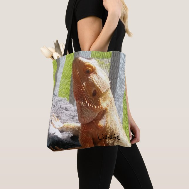 Bolso De Tela Foto Adorable Personalizada De Dragón Con Camas (Detalle)